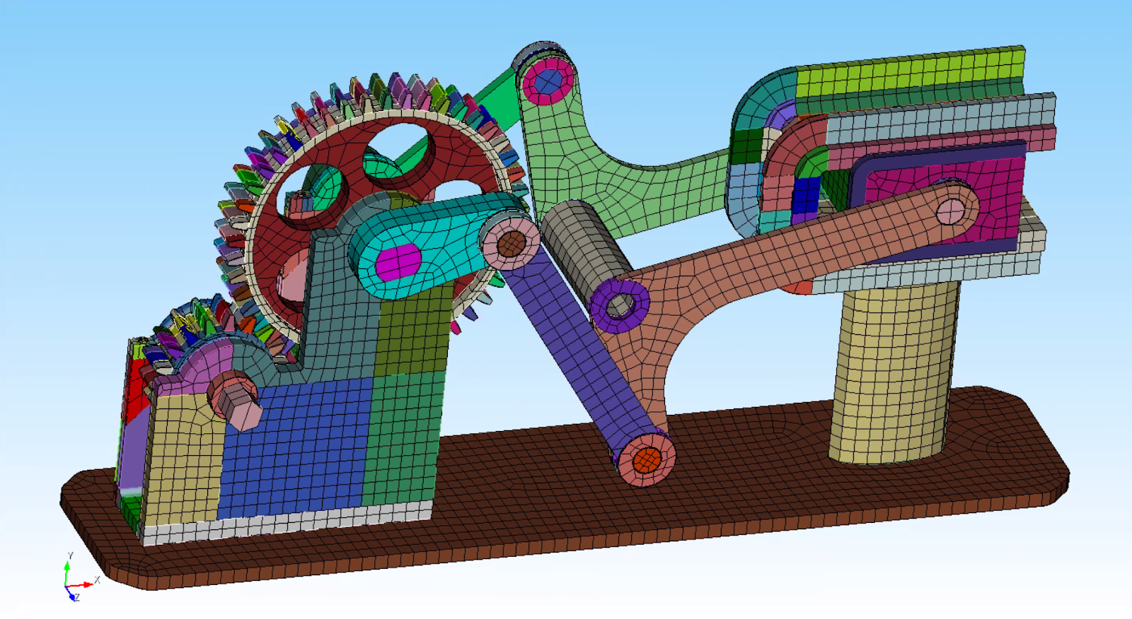 Coreform Cubitで作成した六面体メッシュ